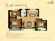 东海福满园3室2厅1卫户型图
