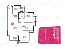 敏捷金谷国际2座01户型户型图