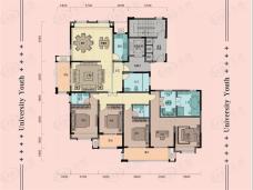 学府方华4室2厅4卫户型图