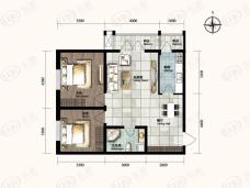 天津和平时光2室1厅1卫户型图
