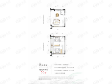 梦享·春山可望2室2厅2卫户型图