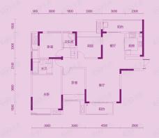 五矿紫湖香醍3室2厅2卫户型图