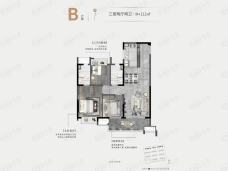 实地无锡常春藤3室2厅2卫户型图