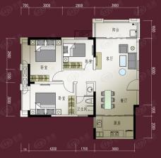 枫林家园3室2厅1卫户型图