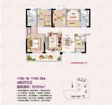 碧桂园印象花城4室2厅2卫户型图