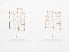 绿城天津桃李春风·如院3室2厅3卫户型图