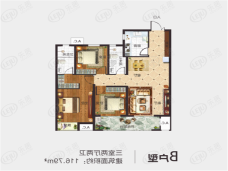 玉恒桥郡3室2厅2卫户型图