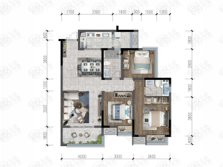 德阳恒大首府B3户型户型图