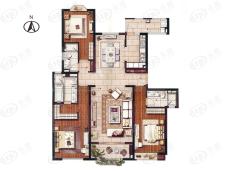 中洲君廷180平3居室户型图