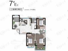 名门中州府3室2厅2卫户型图