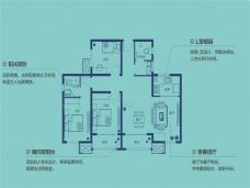 郑西理想城3室2厅2卫户型图