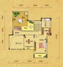 中建芙蓉和苑A5户型上层五房三厅三卫户型图