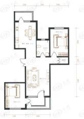 南郡凤凰湾2室2厅1卫户型图