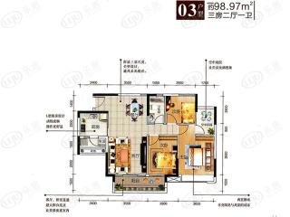 江源半岛花园03户型户型图