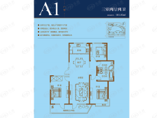 逸景湾·尚品3室2厅2卫户型图