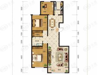 恒大城市小镇珺睿府131㎡户型户型图