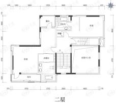 三溪塘E岛独栋别墅户型231平米-二层户型图