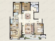 扬建铭悦府4室2厅2卫户型图