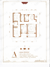 昊辉壹品3室2厅2卫户型图