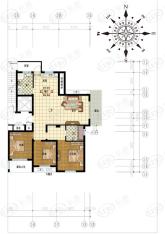 江南铭庭3#楼偶数层平面J户型右户型图