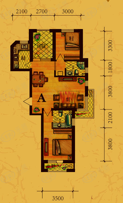 中东帕萨迪纳二居室户型图一览  是否值得入手