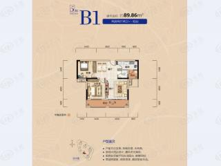 德润龙庭中耀林溪湾5栋B1户型户型图