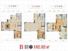 保利溪湖林语3室2厅3卫户型图