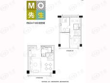 旭辉公元2室2厅2卫户型图