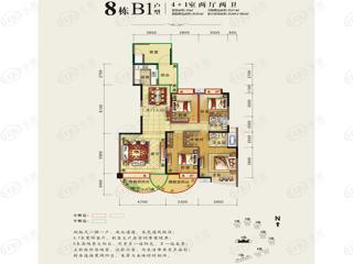 湘南人家和圆亿枫翠城8栋B1户型户型图
