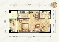 世贸广场公寓A户型户型图