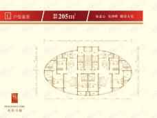 水岸小镇C户型户型图