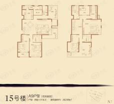 未来湖滨花园15号楼A9户型262.99平米户型图