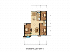 华安观澜府3室2厅2卫户型图