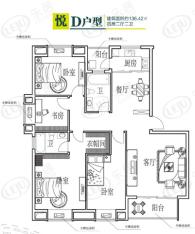 公园九里D户型户型图