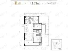 绿城·西双版纳春江明月3室2厅2卫户型图