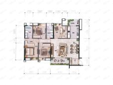 天投兴隆里4室2厅2卫户型图