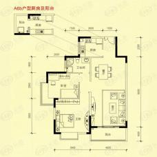 常青南园三期一期D4、D5栋A6a户型 二房二厅一卫户型图