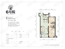 福美六号院2室2厅1卫户型图