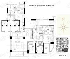 中洲·中央公寓E-CLASS4室2厅5卫户型图