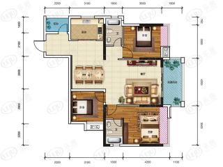 方圆·东江月岛1单元03户型户型图