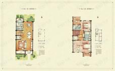 凤栖梧桐九龙仓碧堤半岛别墅D户型地上一、二层户型图