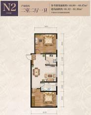 善上居参考使用面积约为48.00至48.47平米户型图