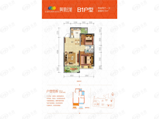 万福安居小区B1户型户型图