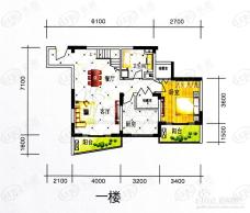 海派擎城舒适三房：3房3厅2卫（复式）一楼户型图