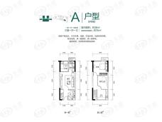 恒大御景湾6号楼A户型 装修后跃得76平米户型图