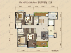 万泰龙山水岸4室2厅3卫户型图