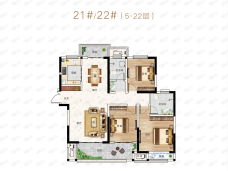 禹州建业春天里3室2厅2卫户型图