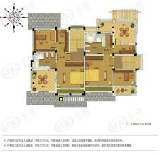 新湖·果岭A户型三层空间平面图户型图