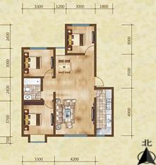 福安西城国际3室2厅1卫户型图