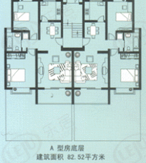 日月新苑房型: 二房;  面积段: 82 －115.09 平方米;
户型图
